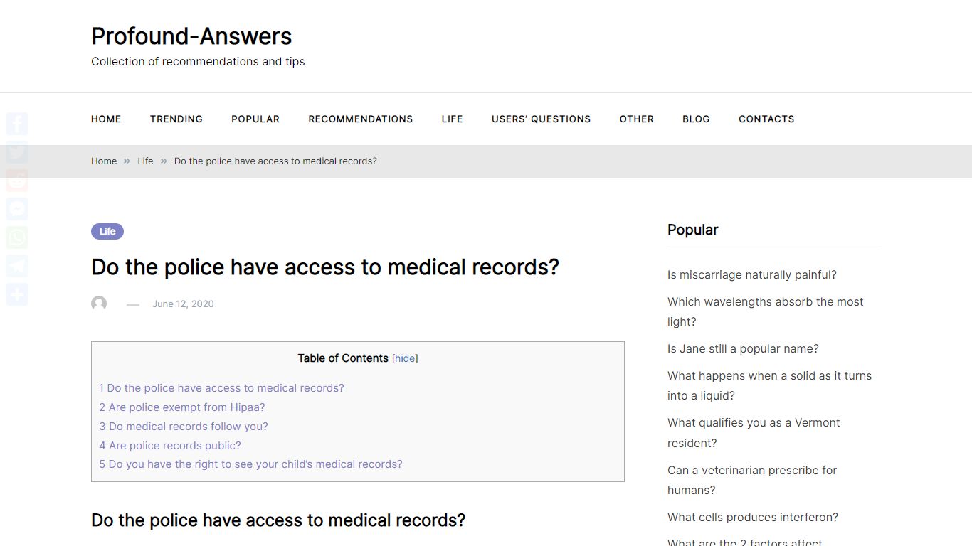 Do the police have access to medical records? – Profound-Answers